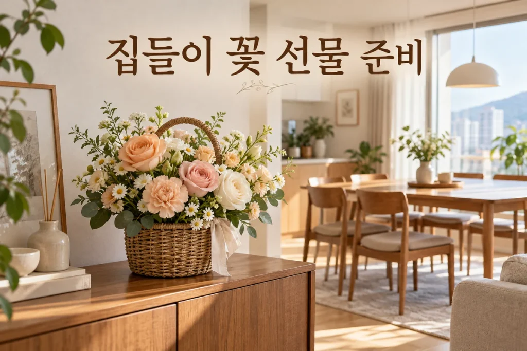 집들이 꽃 선물 고르는 법, 화병 유무·식탁 크기·부재 일정부터 확인